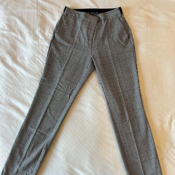 Zara Jogger Waist Plaid Pants S - Picture 3 of 4